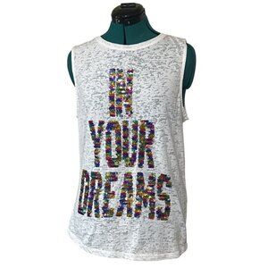Rebellious One "In Your Dreams" Sleeveless T-Shirt Cotton Blend Women's Size XL
